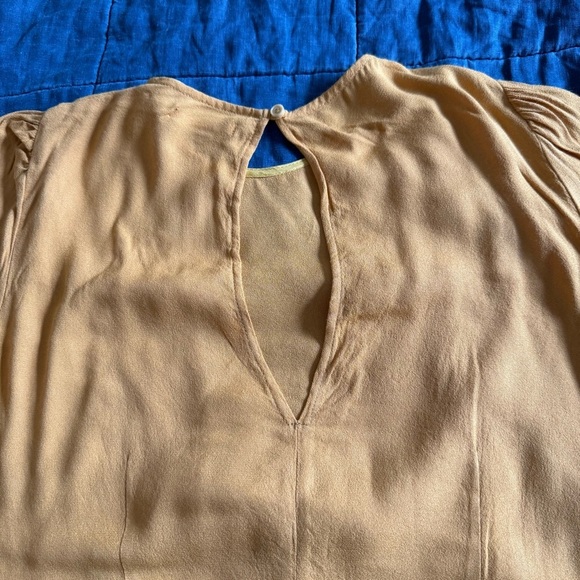Reformation Top Crew Neck Yellow Mustard Blouse Size Small - Picture 5 of 9